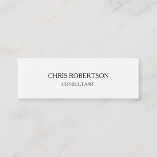 Linen Slim Skinny Chic Two Sided Business Card