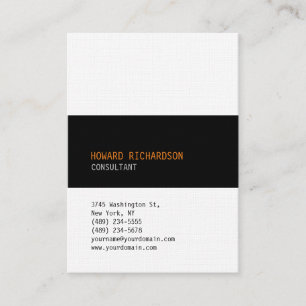 Linen Stylish Minimalist Elegant Plain Grey Black Business Card