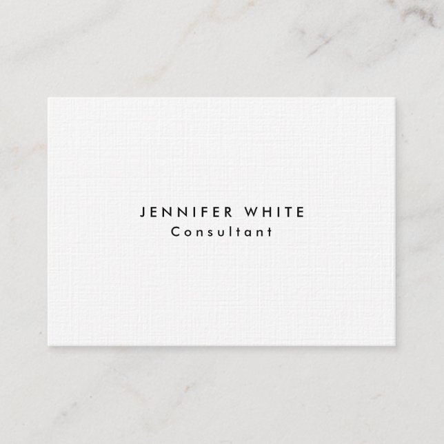 Linen Stylish Modern Minimalist Business Card (Front)