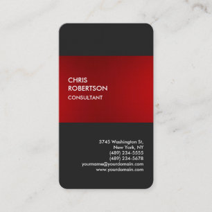 Linen stylish Red Grey Profile Card
