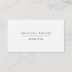 Linen Stylish Simple Minimalist Attorney at Law Business Card