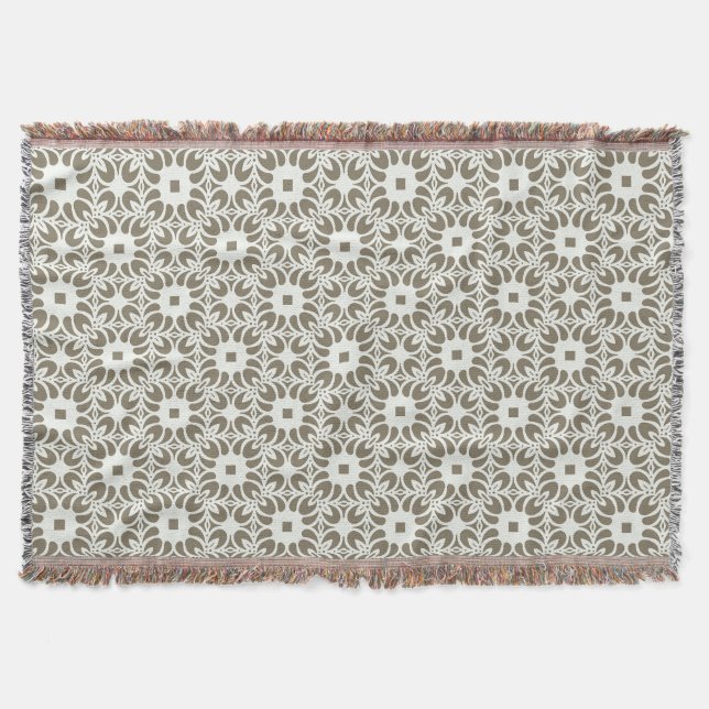Linen Trellis Throw Blanket (Front)