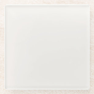Linen White, Off-White  Glass Coaster