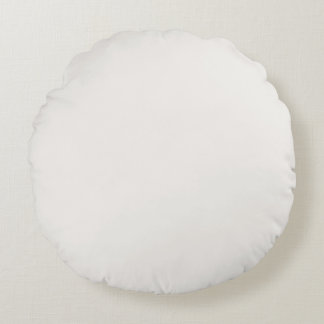 Linen White, Off-White Round Pillow