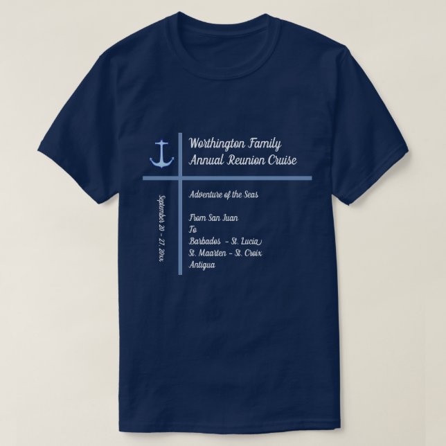 Liner Anchor Group Cruise Dark T-Shirt (Design Front)
