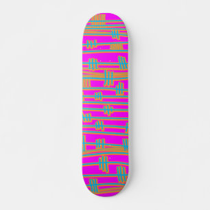 Lines Abstract - Retro Skateboard