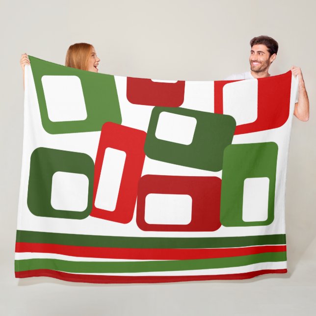 Lines and Rectangles  Fleece Blanket (In Situ)