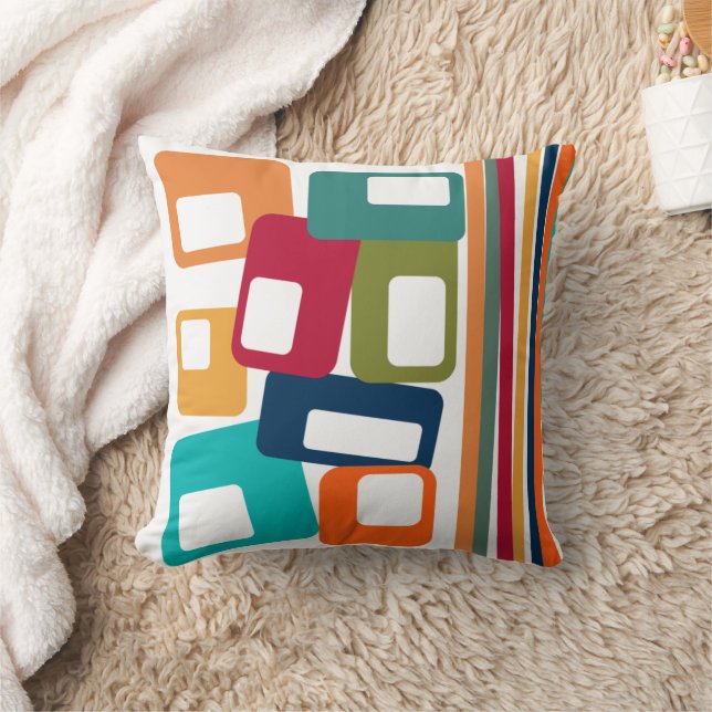 Lines and Rectangles  Throw Pillow (Blanket)