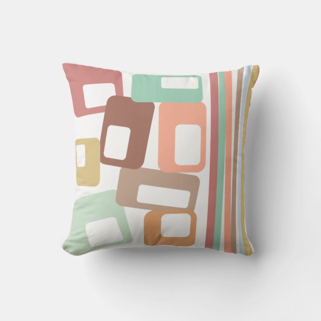 Lines and Rectangles  Throw Pillow (Front)