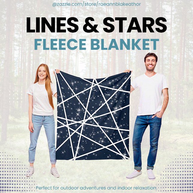 Lines and Stars Fleece Blanket (Creator Uploaded)