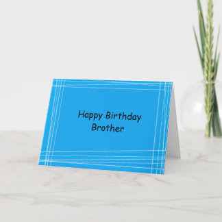 Lines Brother Birthday Card