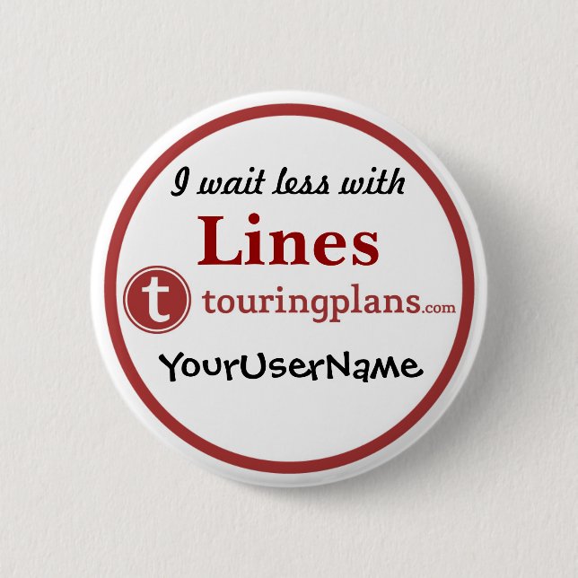 Lines Button - Design 3 (White) (Front)