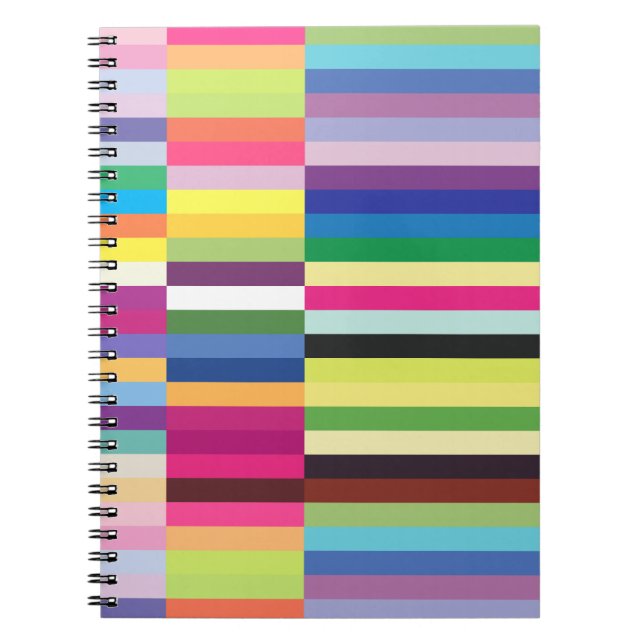 Lines Colourful Striped Multicolor Pattern Notebook (Front)