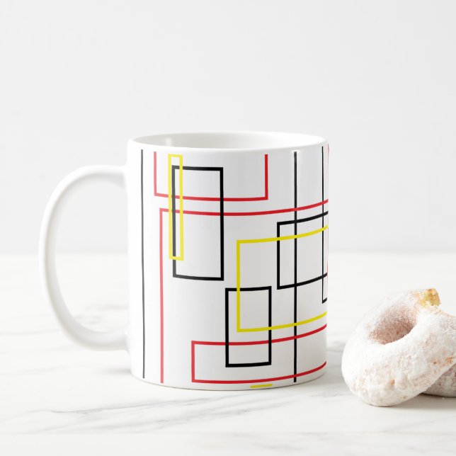 Lines network Mug (With Donut)