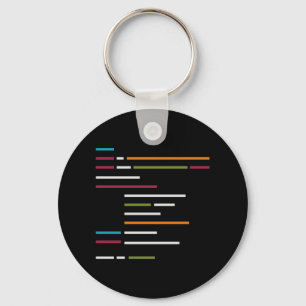 Lines of Code on Dark Mode for Programming Lovers Keychain