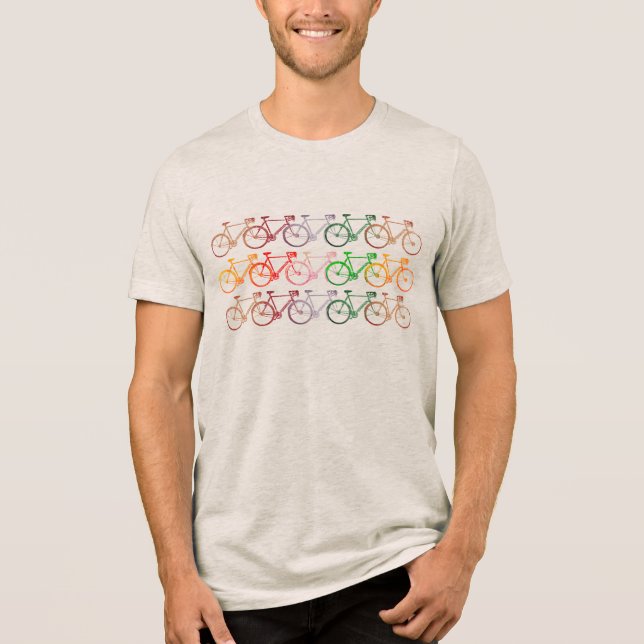 Lines of Colour Bicycles Tri-Blend Shirt (Front)