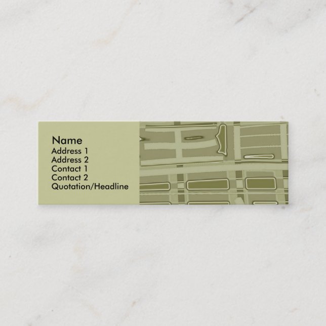 "Lines of Communication II" Abstract Mini Business Card (Front)