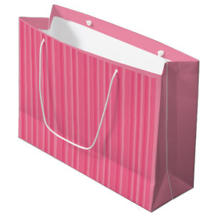 Lines of Shades of Pink  Large Gift Bag