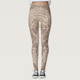 Lines on Clay Lace AI art  Leggings