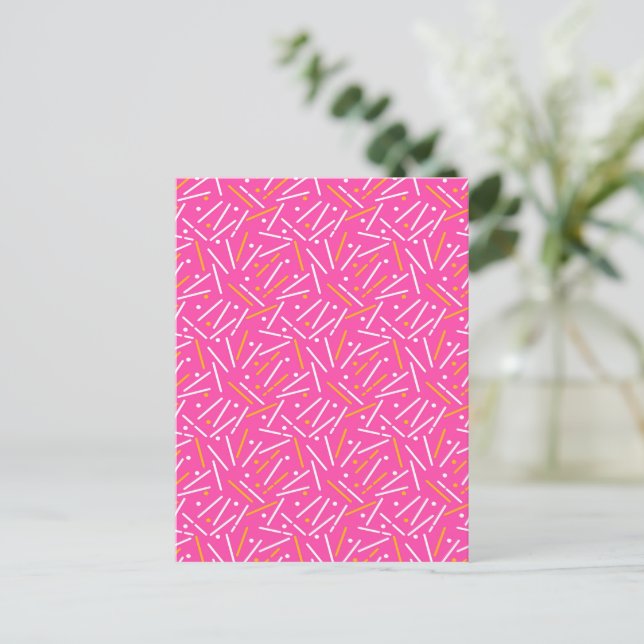 Lines Pattern 1 Holiday Postcard (Standing Front)