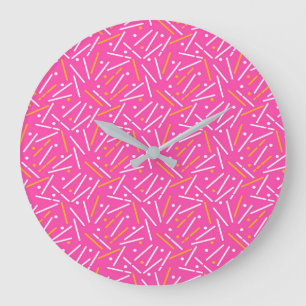 Lines Pattern 1 Large Clock