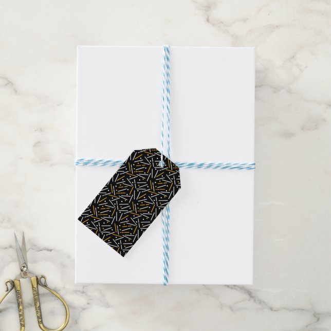 Lines Pattern 4 Gift Tags (With Twine)