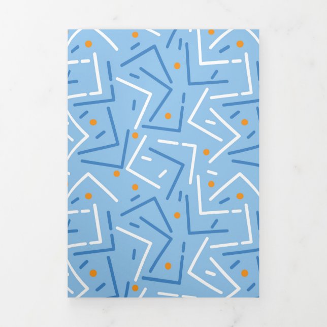 Lines Pattern 7 Tri-Fold Holiday Card (Cover)