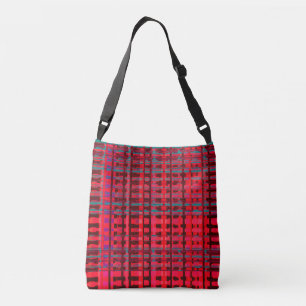 Lines-Peach tribal design Crossbody Bag