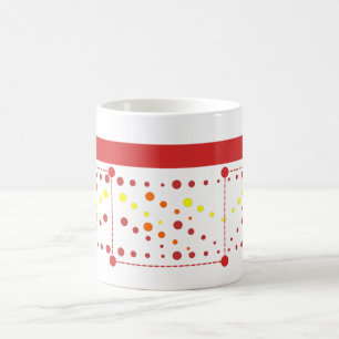 Lines, rectangles and circles coffee mug