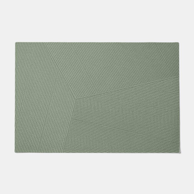 Lines Sage Green Doormat (Front)