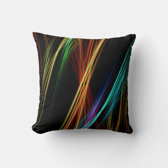 Lines shine background light throw pillow (Front)