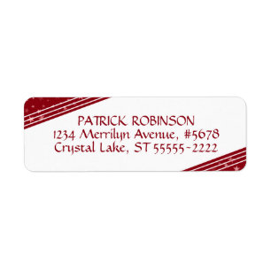 Lines & Stars Corners   Red and White