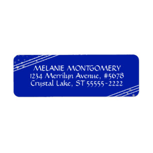 Lines & Stars   Editable Royal Blue