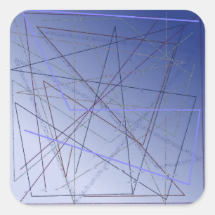 Lines Upon Lines Square Sticker