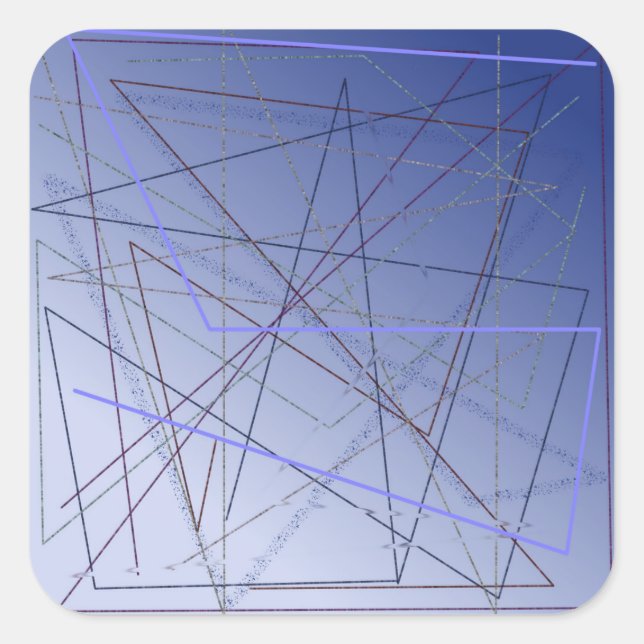 Lines Upon Lines Square Sticker (Front)