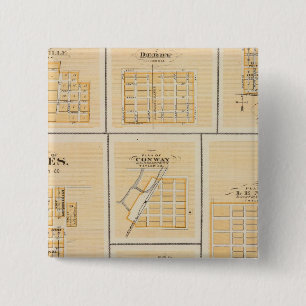 Lineville, Derby, Glidden, Ames, Conway 2 Inch Square Button