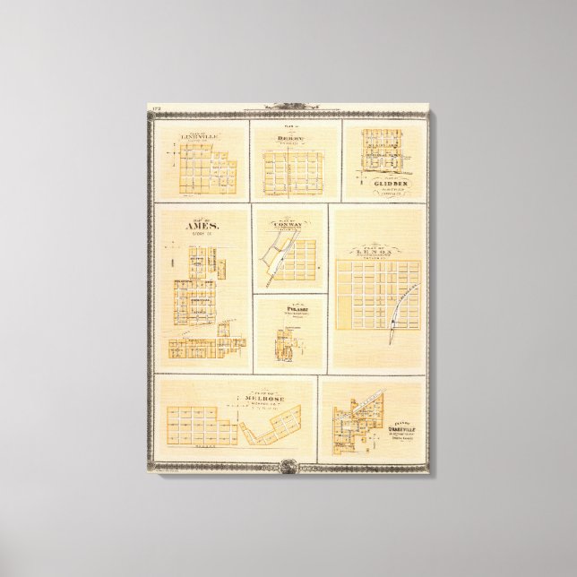 Lineville, Derby, Glidden, Ames, Conway Canvas Print (Front)