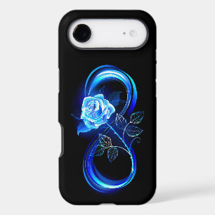 L'infini lumineux avec une rose bleue