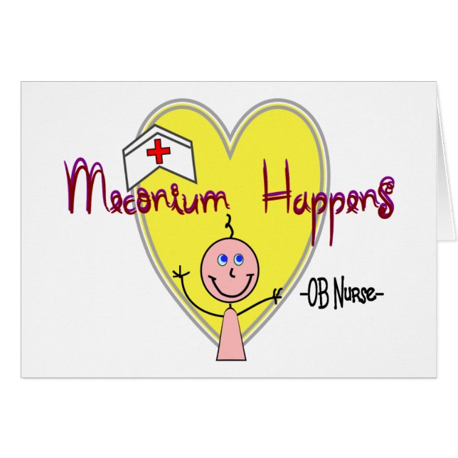 L'infirmière "Meconium d'OB se produit" hilare (Devant horizontal)