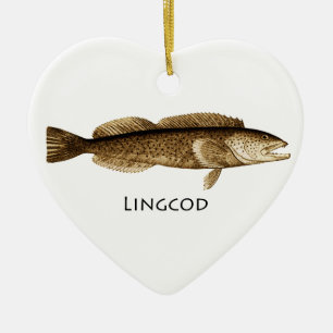 Lingcod Logo Ceramic Ornament