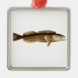 Lingcod Logo Metal Ornament