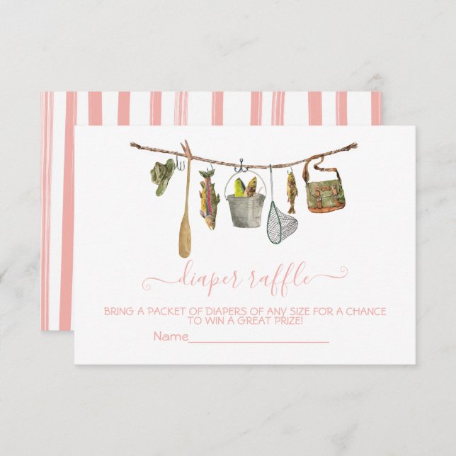 Linge à linge de pêche Tirage au sort Carte de fil (Devant / Derrière)