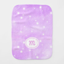 Aquarelle rose avec Stars Monogramme