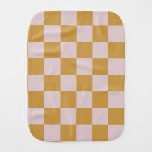 Motif à carreaux rose et jaune
