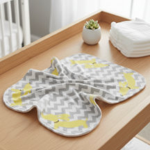 Linge de bébé nouveau-né jaune et gris Dachshund