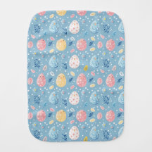 Oeufs de Pâques Bleus et poussins