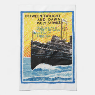 Linge De Cuisine 1910 Détroit à Buffalo Steamship