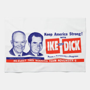 Linge De Cuisine 1956 Vote Ike et Dick