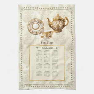 Linge De Cuisine 2024 Calendrier Tea Time ou message personnalisé