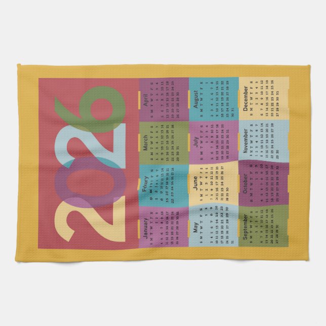 Linge De Cuisine 2026 Calendar (Horizontal)